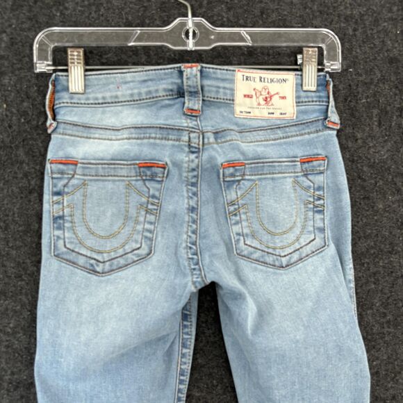 True Religion Jennie Curvy Skinny Jeans Women's 24 Light Wash Blue Stretch Denim - Picture 5 of 15